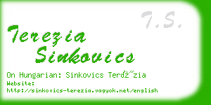 terezia sinkovics business card